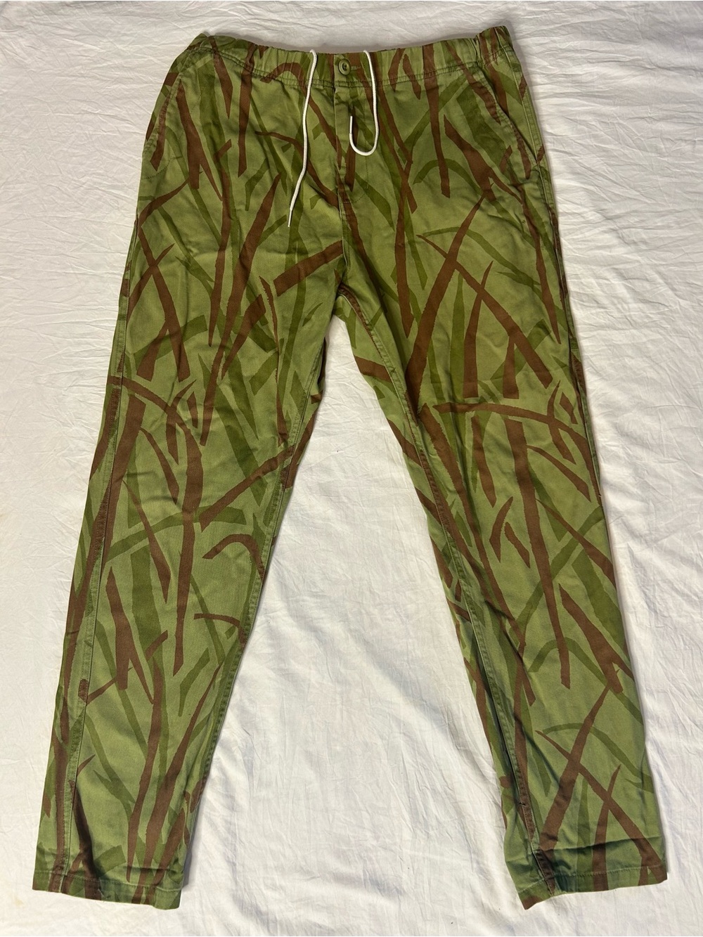 Stüssy World Wide Abstract Camo Pants Green Brown Size Large